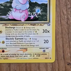 Flaaffy Pokemon Card Neo Genesis 34/111 1st Edition LP Lightning WOTC 2000 - Image 4