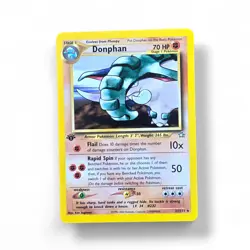 Donphan Pokemon Card Neo Genesis 21/111 NM Rare Fighting Ken Sugimori WOTC Vtg - Image 1