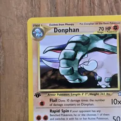 Donphan Pokemon Card Neo Genesis 21/111 NM Rare Fighting Ken Sugimori WOTC Vtg - Image 2