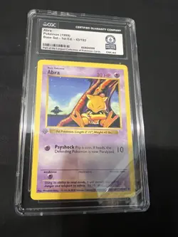 Pokemon Abra 43/102 Base Set 1st Edition 1999 CGC Graded Card - Image 1