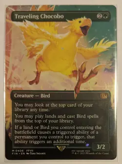 MTG English Magic Card Near Mint Borderless TRAVELING CHOCOBO from Final Fantasy - Image 1