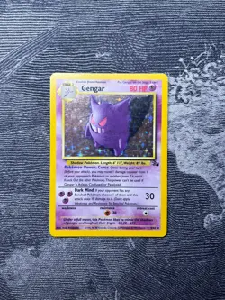 Pokemon Gengar TCG Holo Rare Unlimited Card 5/62 Fossil LP-MP - Image 1