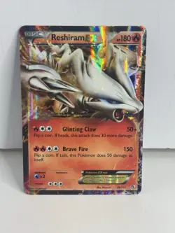 Reshiram EX Holo Pokemon Card 180 HP Black & White Series - Image 1