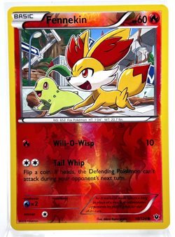 Fennekin 10/124 Reverse Holo Pokemon Card 2016 Fates Collide LP - Image 1