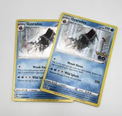 Gyarados Holo 022/078 x2 2x Pokemon Card 2022 Pokemon GO LP - Image 1