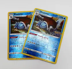 Blastoise Reverse Holo 017/078 x2 2x Pokemon Card 2022 Pokemon GO LP - Image 1