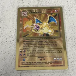 Pokemon Celebrations Gold Metal Charizard Card 4/102 Ultra Premium - Image 1