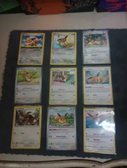 Pokemon TCG Eevee Card Lot (9 Cards) - Image 1