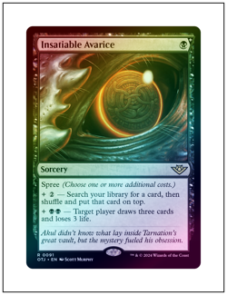 1x Insatiable Avarice, Foil, Outlaws of Thunder Junction, Magic MTG NM - Image 1