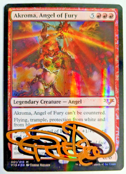 MTG FOIL SHADOW SIGNED Akroma, Angel of Fury - Image 1