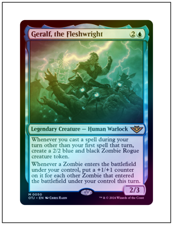 1x Geralf, the Fleshwright, Foil, Outlaws of Thunder Junction, Magic MTG NM - Image 1