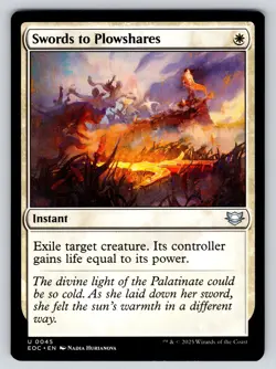 Swords to Plowshares U Commander: Edge of Eternities 45 NM MTG Magic TCG EOC - Image 1