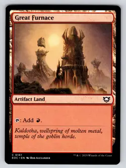 Great Furnace C Commander: Edge of Eternities 161 NM MTG Magic TCG EOC - Image 1