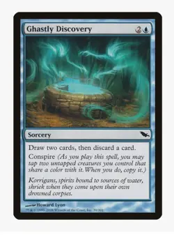 MTG Ghastly Discovery #39 Shadowmoor (SHM) Magic Card With Protective Sleeve - Image 1