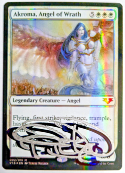 MTG FOIL SHADOW SIGNED Akroma, Angel of Wrath - Image 1
