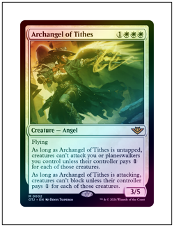 1x Archangel of Tithes, Foil, Outlaws of Thunder Junction, Magic MTG NM - Image 1