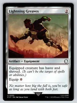 Lightning Greaves U Universes Beyond: Fallout 233 NM MTG Magic TCG PIP - Image 1