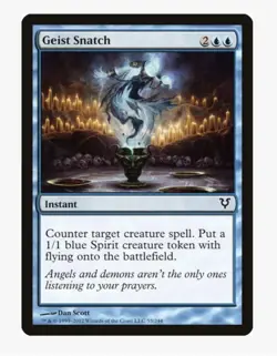 MTG Geist Snatch #55 Avacyn (AVR) Magic Card In Protective Sleeve - Image 1