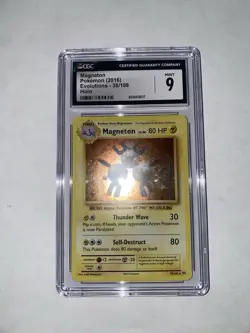 Pokemon Magneton Holo #38/108 Evolutions 2016 - CGC 9 Mint - Image 3