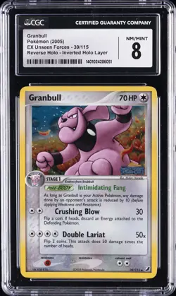 2005 POKEMON EX UNSEEN FORCES #39 GRANBULL CGC 8 - Image 1
