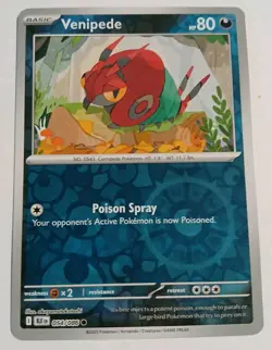 Venipede 054/086 - Pokemon TCG - Black Bolt - Master Ball Pattern - NM - Image 2