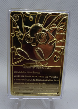 Pokemon Jigglypuff 23K Gold Plated Trading Card with Sealed COA 1999 Burger King - Image 3