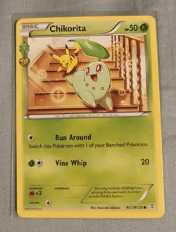 Pokemon TCG Chikorita RC1-32 Generations: Radiant Collection Regular NM Card - Image 1