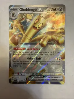 Gholdengo ex 139/182 SV04 Paradox Rift Holo Double Rare Pokemon TCG Card Foil US - Image 1