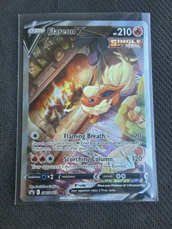 Pokemon Flareon V SWSH179 Black Star Promo Full Art Holo Near Mint Card - Image 1