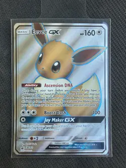 Pokemon Eevee GX SM242 Black Star Promo Full Art Holo Near Mint Card - Image 1