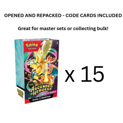 15 Pokemon Booster Bundles (90 Packs) – OPENED & REPACKED – Code Cards included - Image 1