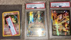 Charizard 3-Card Lot PSA Slabs: XY 101/108 Charizard EX, XY121 Promo, Base set 2 - Image 1
