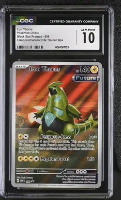 CGC 10 Iron Thorns 098 Temporal Forces Black Star Promo Pokemon Card - Image 1