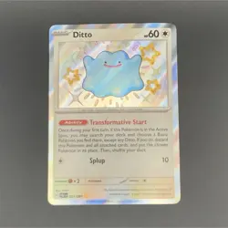 Ditto 201/091 SV: Paldean Fates Shiny Rare Holo Pokemon Card - Image 1