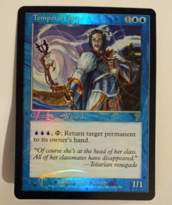 Temporal Adept HP Foil 7th Edition Retro Frame MTG Magic the Gathering - Image 1
