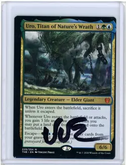 Uro, Titan of Nature's Wrath Miscut Signed By Vincent Proce MTG - Image 1