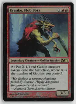 Krenko, Mob Boss Lightly Played Foil 138 Magic 2013 (M13) MTG - Image 1