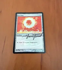 MTG Sol Ring FOIL Judge Promo 2005 DCI LP Signed By Artist Mark Tedin - Image 1