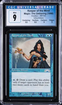 1998 MTG: EXODUS UNCOMMON #36 KEEPER OF THE MIND CGC 9 - Image 1