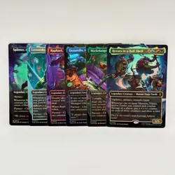 MTG Secret Lair x TMNT Ninja Turtles Foil Set (6x) M0001-M0006 Borderless - Image 2