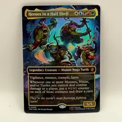 MTG Secret Lair x TMNT Ninja Turtles Foil Set (6x) M0001-M0006 Borderless - Image 3