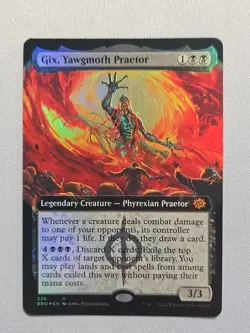 MTG: Brother's War: Gix, Yawgmoth Praetor (Extended Art) (Foil) (LP) - Image 1