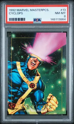 1992 MARVEL MASTERPIECES #13 CYCLOPS PSA 8 - Image 1