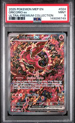 2025 POKEMON MEP EN-ME BLACK STAR PROMO #024 ORICORIO EX PSA 9 - Image 1