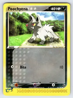 Poochyena 63/109 EX Ruby & Sapphire Pokemon Card TCG e-Series Nintendo - Lp/Vlp - Image 1