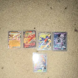 Pokemon TCG 5-Card Holo Lot: Toxtricity ex, Blaziken V, Houndoom, Garchomp ex - Image 1