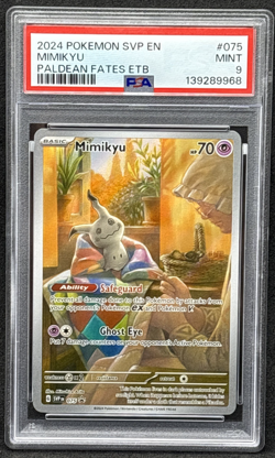2024 Pokemon SVP EN - Paldean Fates ETB Promo - Mimikyu - 075 - PSA 9 - Image 1