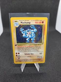 Pokemon Machamp 8/102 Base Set Holo Holo Rare Stage 2 100 HP 1999 EN - Image 1