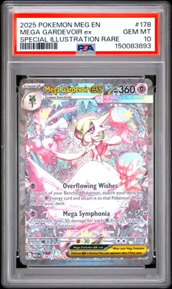 2025 POKEMON MEGA EVOLUTION ILLUSTRATION RARE #178 MEGA GARDEVOIR EX PSA 10 - Image 1
