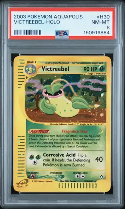 2003 POKEMON AQUAPOLIS #H30 VICTREEBEL-HOLO PSA 8 - Image 1